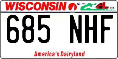 WI license plate 685NHF