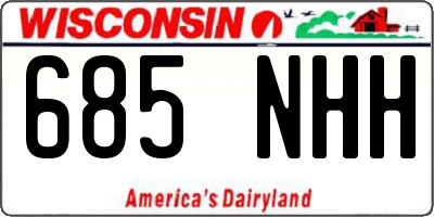 WI license plate 685NHH
