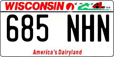 WI license plate 685NHN