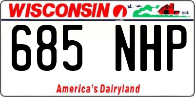 WI license plate 685NHP