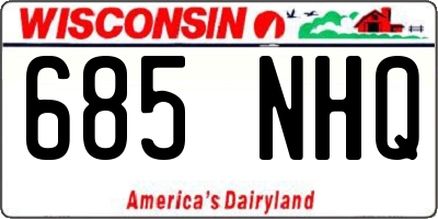 WI license plate 685NHQ