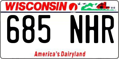 WI license plate 685NHR