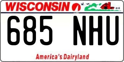 WI license plate 685NHU