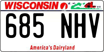 WI license plate 685NHV