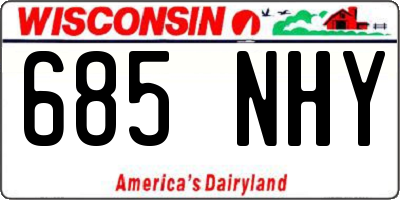 WI license plate 685NHY