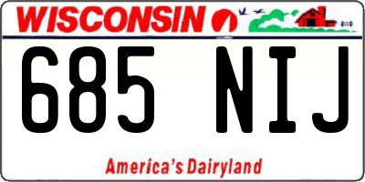 WI license plate 685NIJ