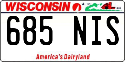 WI license plate 685NIS