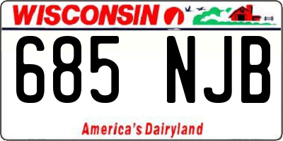 WI license plate 685NJB
