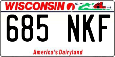 WI license plate 685NKF