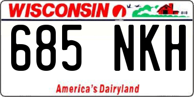 WI license plate 685NKH