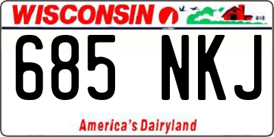 WI license plate 685NKJ