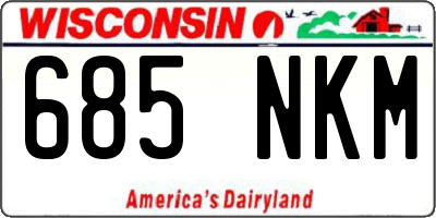 WI license plate 685NKM