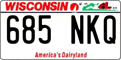 WI license plate 685NKQ