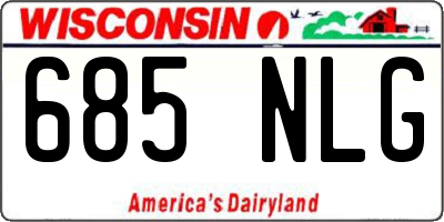 WI license plate 685NLG