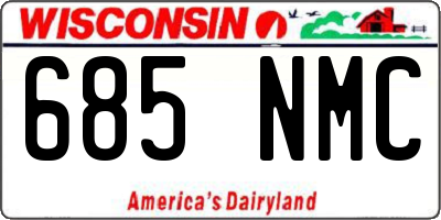 WI license plate 685NMC