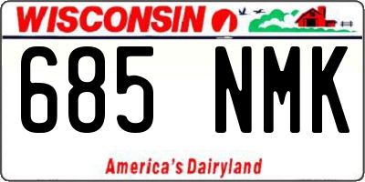WI license plate 685NMK