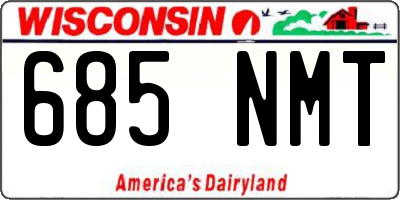WI license plate 685NMT