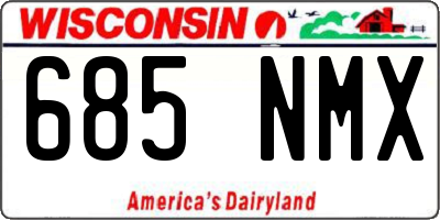 WI license plate 685NMX