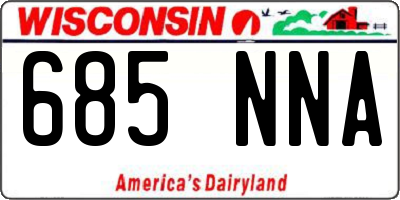 WI license plate 685NNA