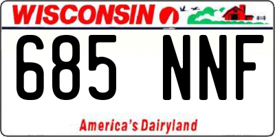 WI license plate 685NNF