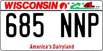 WI license plate 685NNP