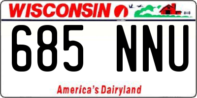 WI license plate 685NNU