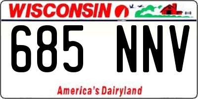WI license plate 685NNV