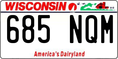 WI license plate 685NQM
