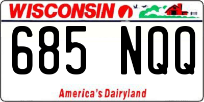 WI license plate 685NQQ