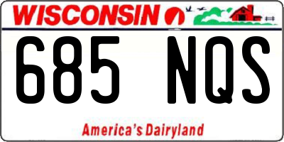 WI license plate 685NQS