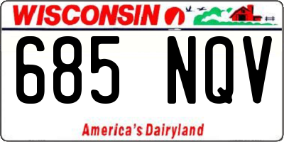 WI license plate 685NQV