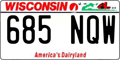WI license plate 685NQW