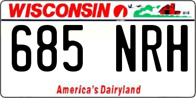 WI license plate 685NRH