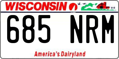 WI license plate 685NRM