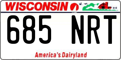 WI license plate 685NRT