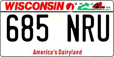 WI license plate 685NRU