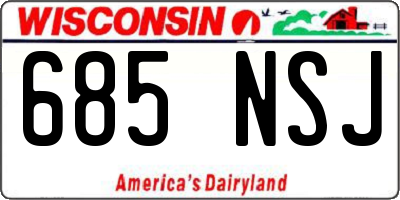 WI license plate 685NSJ