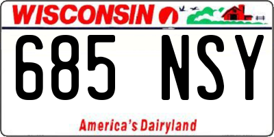 WI license plate 685NSY