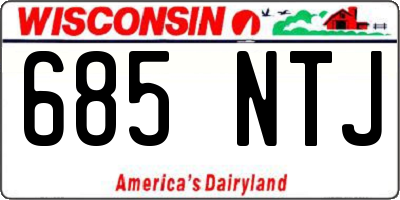WI license plate 685NTJ