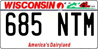 WI license plate 685NTM