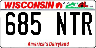 WI license plate 685NTR