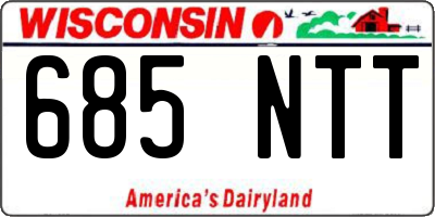 WI license plate 685NTT