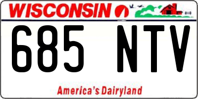 WI license plate 685NTV