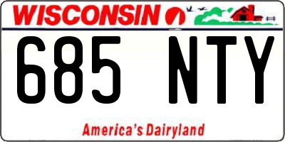 WI license plate 685NTY