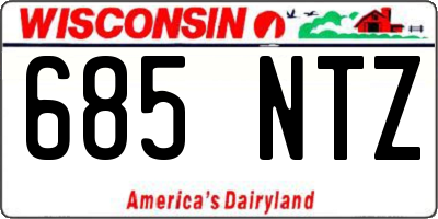 WI license plate 685NTZ