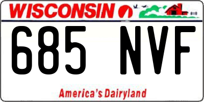 WI license plate 685NVF