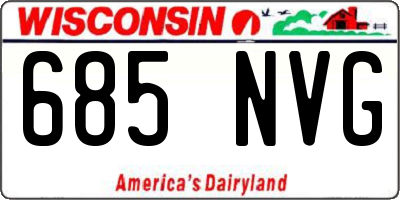 WI license plate 685NVG