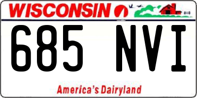 WI license plate 685NVI