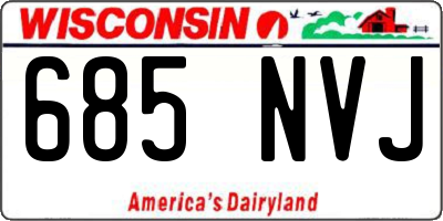 WI license plate 685NVJ