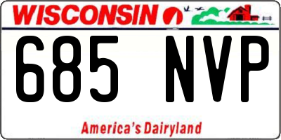 WI license plate 685NVP
